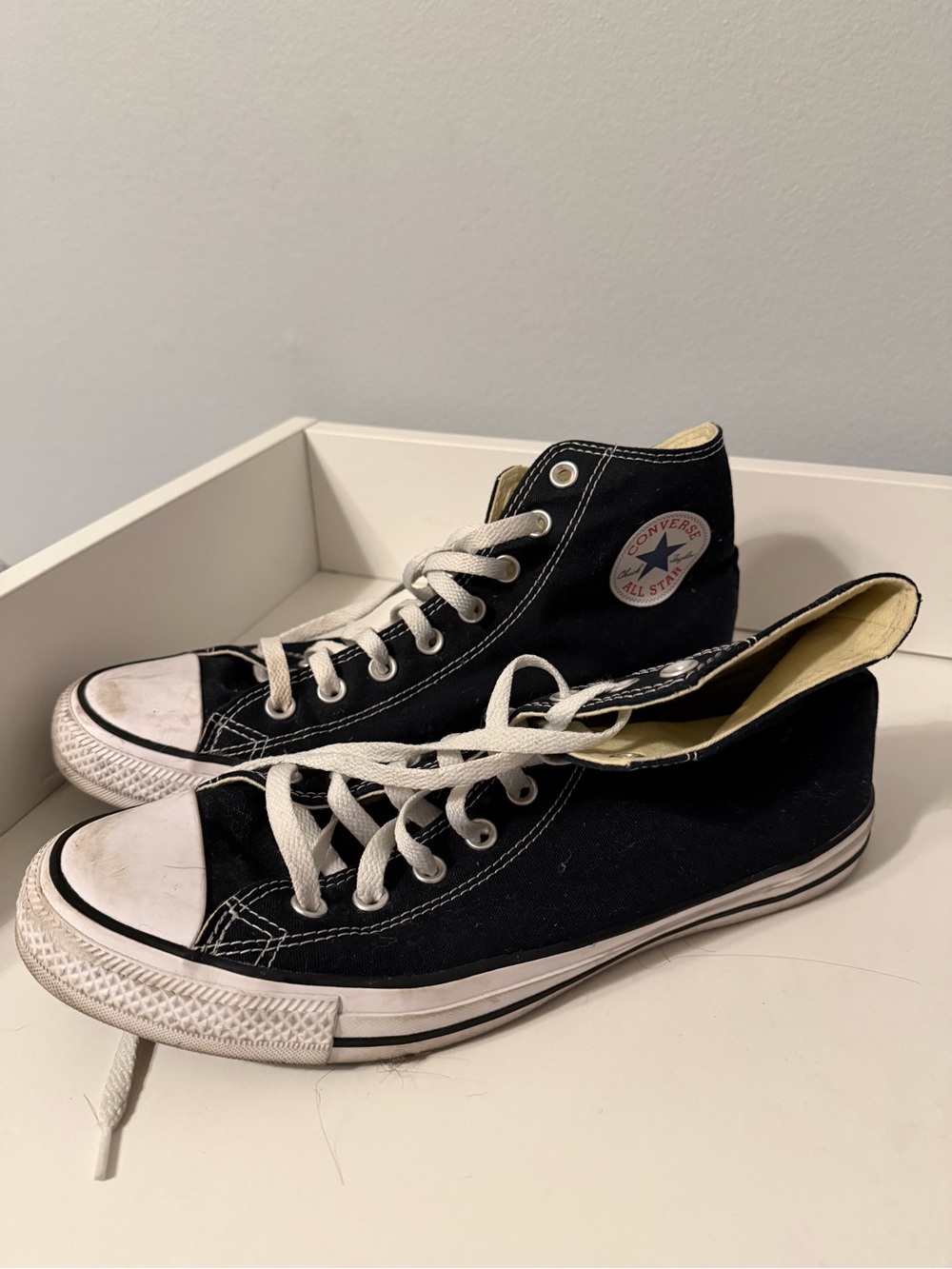 Converse High Top Sneakers in Black and White
